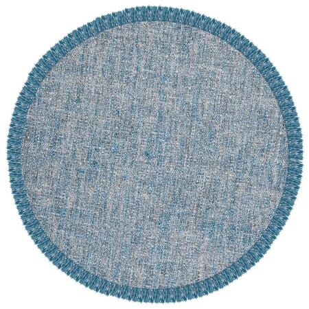 Safavieh 6 x 6 ft. Vermont Contemporary Round Hand Loomed Rug; Blue & Grey VRM701M-6R